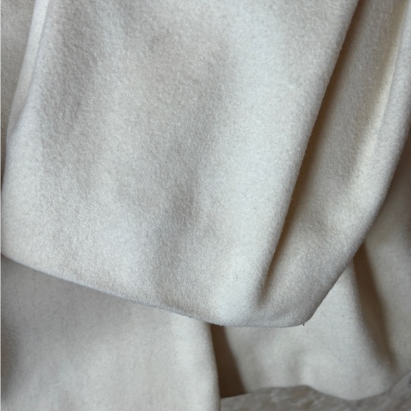 🛍️ 2/$25 Jones New York Wool Cashmere Pea Coat Cream w/ Bell Sleeves Sz 10 - Picture 12 of 13